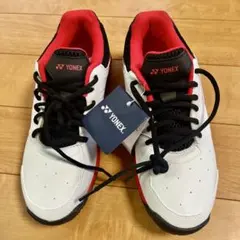 YONEX POWER CUSHION スニーカー ホワイト/レッド24.5cm