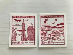 JAL 都道府県シール（東京、宮城）セットのサムネイル