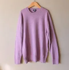 ユニクロカシミヤクルーネックセーター♡メンズMパープル