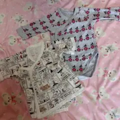 美品リトルミイスヌーピーロンパース肌着セットベビー60-70cm綿100%