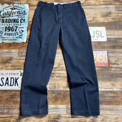 ビ*ク様 Dickies 874 ワークパンツ ネイビー W32 古着　M相当