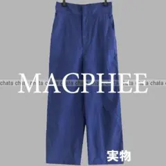 【MACPHEE　マカフィー】コットンギャバジン ハイウエストセミワイドパンツのサムネイル