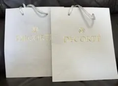 DECORTE コスメデコルテ紙袋 デパコス ショップ袋 白紙袋