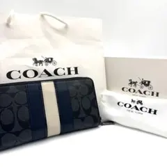 新品 コーチ COACH 長財布アコーディオン ラウンドファスナー F25966