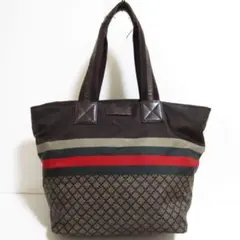 GUCCI グッチ トートバッグ ディアマンテ ナイロン 黒 特大 ユニ 