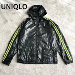 ユニクロ【L】ナイロンジャケット ウィンドブレーカー フード付き ジップアップ