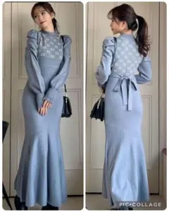 リゼクシーモノグラムマーメイドニットワンピース