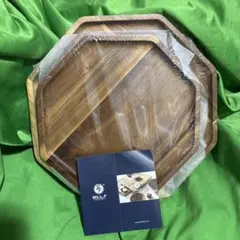 BILL.F 天然木 八角トレー 2枚セット 約20cm 木製プレート ウッド