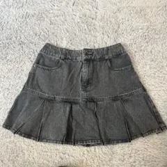 デニムプリーツスカート グレー Mサイズ