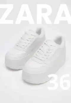 ZARA プラットフォームスニーカー　36