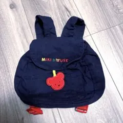 ミキハウス　デニムリュック くま&鍵モチーフ付き キッズ用 美品
