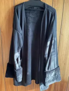 大きいサイズ　ファー付きコーディガン♪