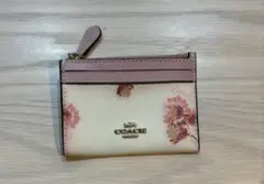 COACH 花柄 コインケース パスケース ウィンドウ付き
