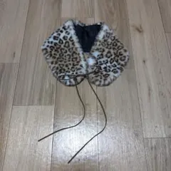 つけ襟　マフラー　ティペット　フェイクファー　レオパード　豹柄