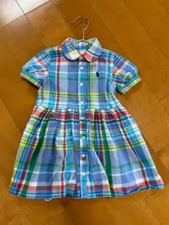 Ralph Lauren チェック柄 半袖ワンピース 80