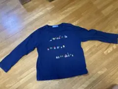 familiar 長袖 Tシャツ 110 ネイビー 刺繍