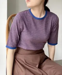 LOWRYS FARM ローリーズファーム シアーボーダーTシャツ　半袖