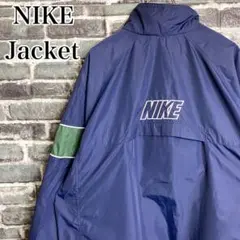 00s ナイキ ナイロンジャケット 古着 ゆるだぼ 刺繍ロゴ ドローコード