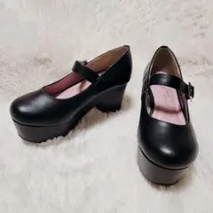 【美品】YOSUKE ヨースケ 厚底 メリージェーン 未使用級 S 黒