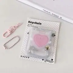 ミニシール帳 キーホルダー アルバム ハート Y2K 韓国 推し活 クリア