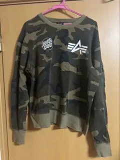 サンタクルーズ✖︎ALPHA 迷彩柄 スウェット トレーナー