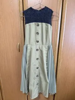 【即日！匿名配送】 CECIL Mc BEE ノースリーブ ワンピース カーキ