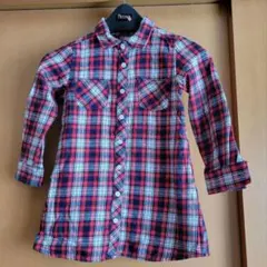 チェック柄チュニックワンピース　120サイズ