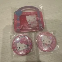 ハローキティ アクリルキーホルダー 缶バッジ セット