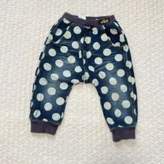 BREEZE　GO SPROUT ドット柄デニムパンツ 90 サルエル　保育園