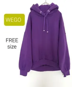 WEGO パープル 紫 フリーサイズ パーカー スウェット トレーナー