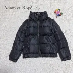 アダムエロペ　ダウンジャケット ウール混　ブラック　 2WAY リバーシブル
