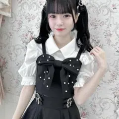 ROJITA パールビジュ釦キルティング ビスチェ＆スカート ivory - メルカリ