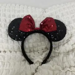 ミニーマウス風カチューシャ（スパンコール）