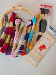 刺繍セット（刺繍糸、刺繍針、刺繍枠）