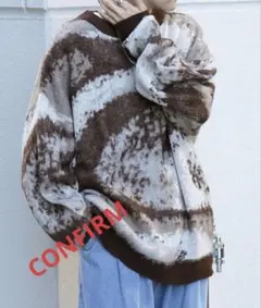 CONFIRM モヘアライク ルーズシルエット シャギープルオーバーニット