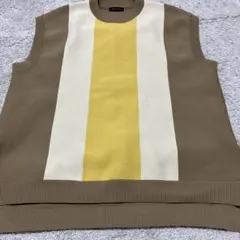 ストライプデザイン ニットベスト