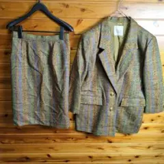 スカートセットアップ　ジャケット　タイトスカート　入学式　卒業式　9号　M　古着
