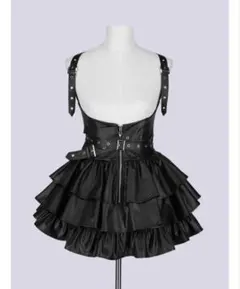 Qooza IMVAL / Frill Leather Dress [BLK] - メルカリ