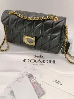 COACH ブラックレザー ショルダーバッグ