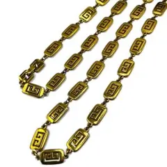 美品 GIVENCHY ロングチェーンネックレス ゴールド 74cm Gロゴ