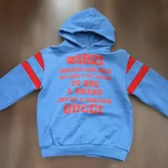 GUCCI 青 フード付きパーカー