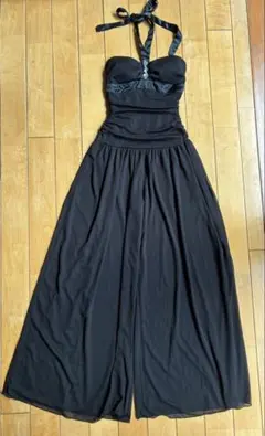 パーティードレス　ロング　黒　ハイウエスト