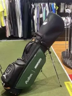 マルボン MALBON GOLF ゴルフ キャディバッグ セルフスタンド 緑＆黒 マルボンゴルフ malbon キャディバッグ スタンド型バッグ 新作