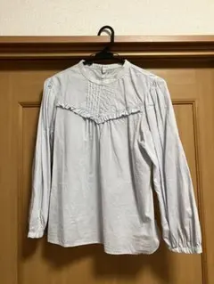 ✴︎earth music&ecology/長袖薄ブルーシャツ/フリー/備考有り