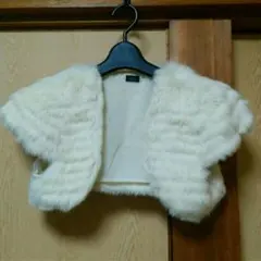 シップス　SHIPS　ラビット毛　ボレロ　結婚式　フォーマル　ドレス　ショール