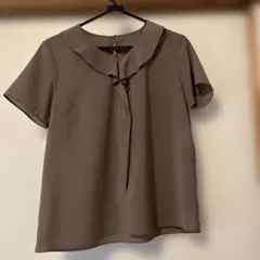 NEWYORKER 半袖ブラウス フリルカラー