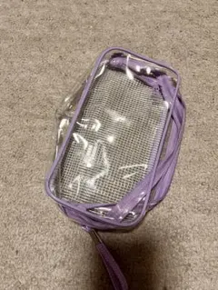 紫色 透明プラスチック 筆箱