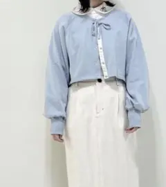 POUDOUDOU 裏毛ショートカーディガンのサムネイル