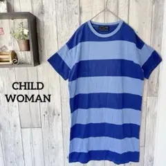 CHILD WOMAN チャイルドウーマン　ボーダーTシャツワンピース　半袖のサムネイル
