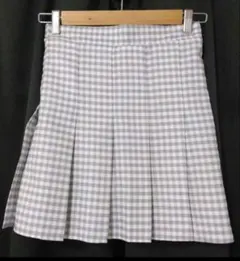 ems　excite　プリーツスカート　ミニスカート　チェック柄　インナーパンツ